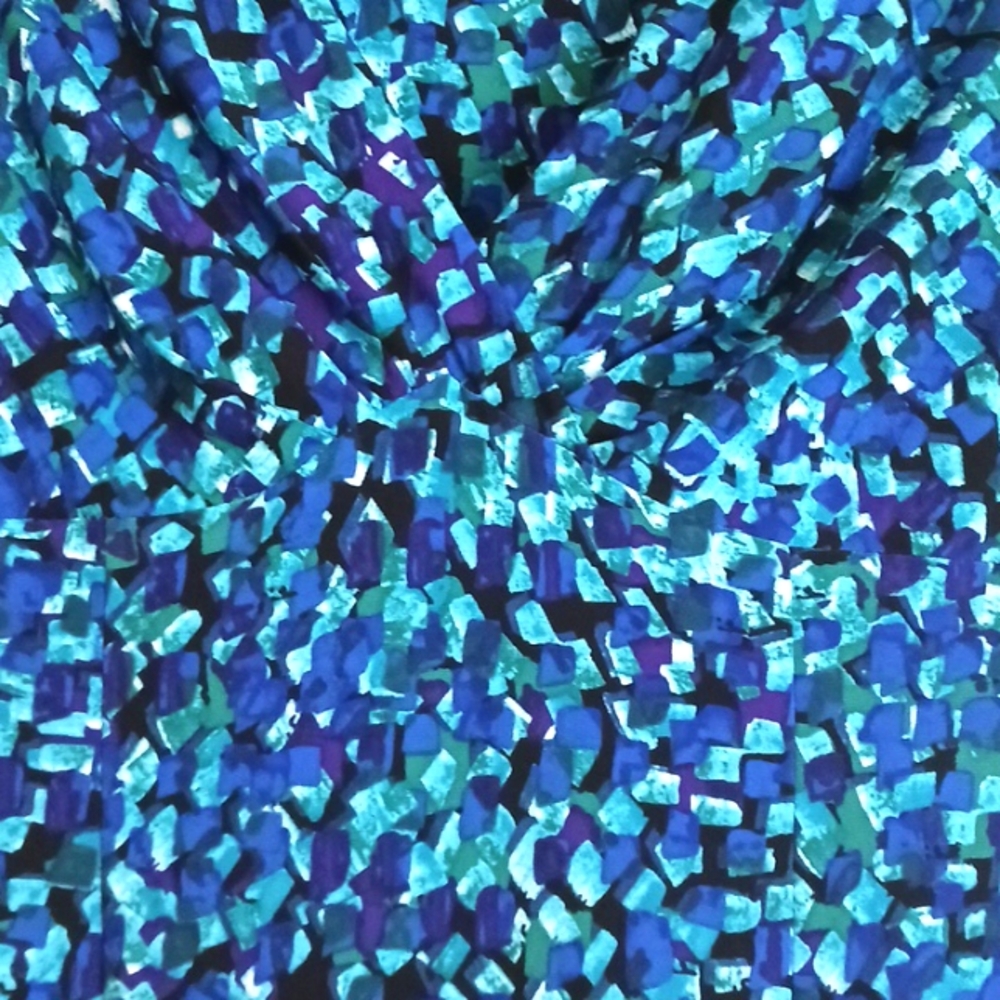 Chaps "Turquoise" Random Pattern Dress in Size Small (NWT) - Picture 3 of 6